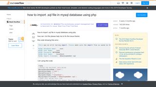 
                            2. how to import .sql file in mysql database using php - Stack Overflow