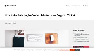 
                            10. How to include Login Credentials for your Support Ticket - ThemePunch