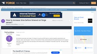 
                            11. How to increase time before timeout on forge server? - General ...