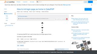 
                            7. How to init login page as home in CakePHP - Stack Overflow