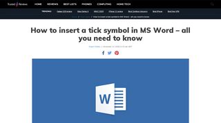 
                            12. How to insert a tick symbol in MS Word – all you need to know ...
