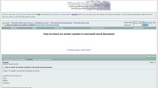 
                            7. how to insert an anchor symbol in microsoft word document ...