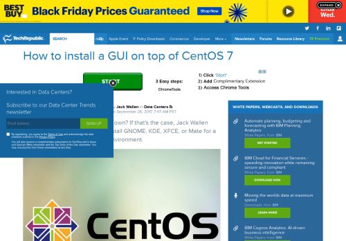 
                            8. How to install a GUI on top of CentOS 7 - TechRepublic