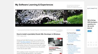 
                            12. How to install a (portable) Oracle SQL Developer in Windows | My ...