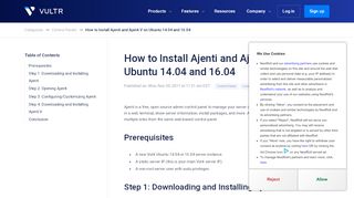 
                            10. How to Install Ajenti and Ajenti V on Ubuntu 14.04 and 16.04 - Vultr.com