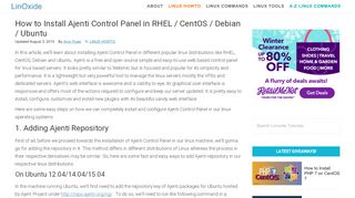 
                            11. How to Install Ajenti Control Panel in RHEL / CentOS / Debian / Ubuntu