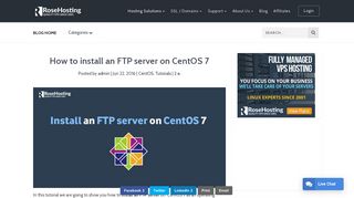 
                            6. How to install an FTP server on CentOS 7 | RoseHosting
