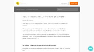 
                            12. How to install an SSL certificate on Zimbra – HelpDesk | SSLs.com