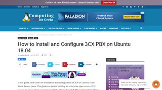 
                            13. How to Install and Configure 3CX PBX on Ubuntu 18.04 ...