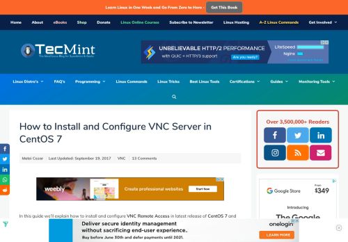 
                            2. How to Install and Configure VNC Server in CentOS 7 - Tecmint