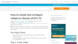 
                            1. How to Install and Configure vsftpd on Ubuntu 14.04 LTS | Liquid Web ...