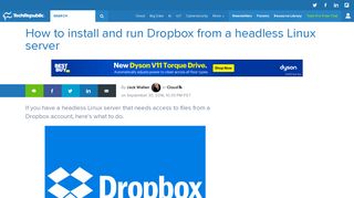 
                            7. How to install and run Dropbox from a headless Linux server ...
