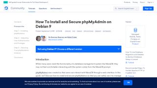 
                            8. How To Install and Secure phpMyAdmin on Debian 9 | DigitalOcean
