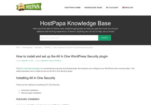 
                            1. How to install and set up the All In One WordPress Security plugin ...