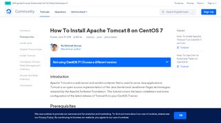 
                            13. How To Install Apache Tomcat 8 on CentOS 7 | DigitalOcean