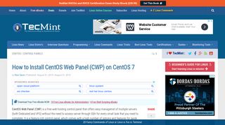 
                            5. How to Install CentOS Web Panel (CWP) on CentOS 7 - Tecmint