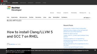 
                            10. How to install Clang/LLVM 5 and GCC 7 on RHEL - Red Hat Developer