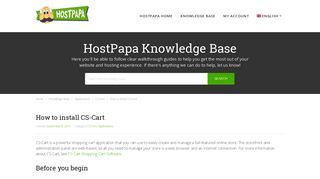 
                            12. How to install CS-Cart - HostPapa Knowledge Base