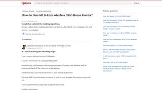
                            10. How to install D-Link wireless N150 Home Router - Quora
