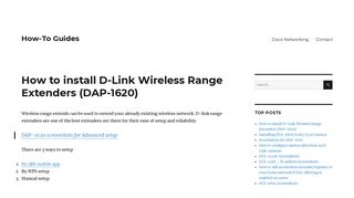 
                            3. How to install D-Link Wireless Range Extenders (DAP-1620) – How ...