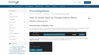 
                            12. How To: Install DayZ-Sa-Tomato (Admin Menu) - Knowledgebase ...