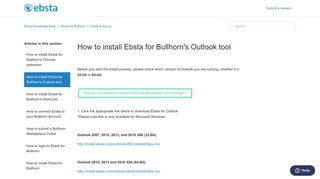
                            12. How to install Ebsta for Bullhorn's Outlook tool – Ebsta Knowledge Base