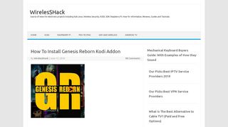 
                            11. How To Install Genesis Reborn Kodi Addon | WirelesSHack