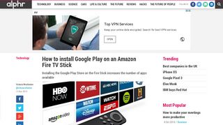 
                            12. How to install Google Play on an Amazon Fire TV Stick | Alphr