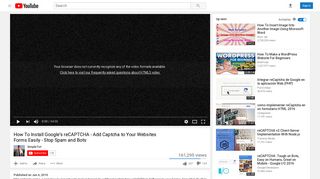 
                            11. How To Install Google's reCAPTCHA - Add Captcha to ... - YouTube