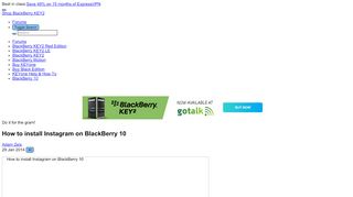 
                            1. How to install Instagram on BlackBerry 10 | CrackBerry.com