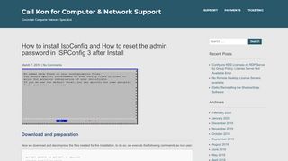 
                            8. How to install IspConfig and How to reset the admin password in ...