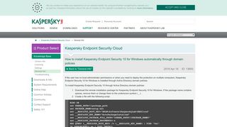 
                            1. How to install Kaspersky Endpoint Security 10 for Windows ...