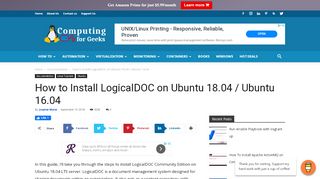 
                            13. How to Install LogicalDOC on Ubuntu 18.04 / Ubuntu 16.04 ...