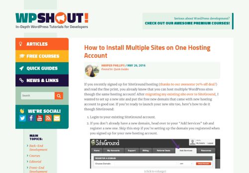 
                            13. How to Install Multiple Sites on One Hosting Account — ...