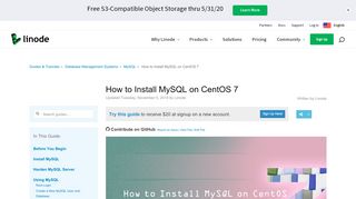 
                            1. How to Install MySQL on CentOS 7 - Linode