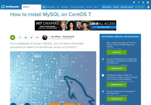 
                            13. How to install MySQL on CentOS 7 - TechRepublic