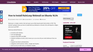 
                            12. How to Install RainLoop Webmail on Ubuntu 16.04 - LinuxBabe