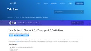 
                            10. How To Install Sinusbot For Teamspeak 3 On Debian - Vultr.com