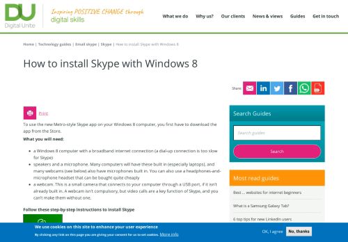 
                            11. How to install Skype with Windows 8 | Digital Unite