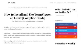 
                            9. How to Install TeamViewer 13 in Linux [Step-by-Step Guide] - It's FOSS