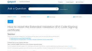 
                            11. How to install the Extended Validation (EV) Code Signing certificate