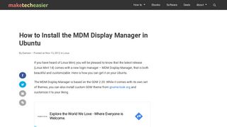 
                            7. How to Install the MDM Display Manager in Ubuntu - Make Tech Easier
