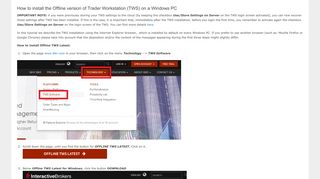 
                            8. How to install the Offline version of Trader Workstation (TWS) on a ...