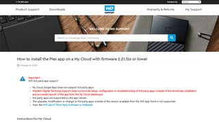 
                            3. How to install the Plex app on a My Cloud with firmware ... - WD Support