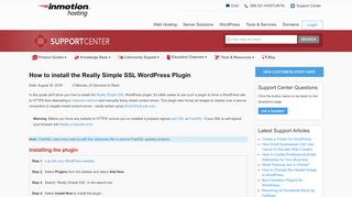 
                            8. How to install the Really Simple SSL WordPress Plugin | InMotion ...