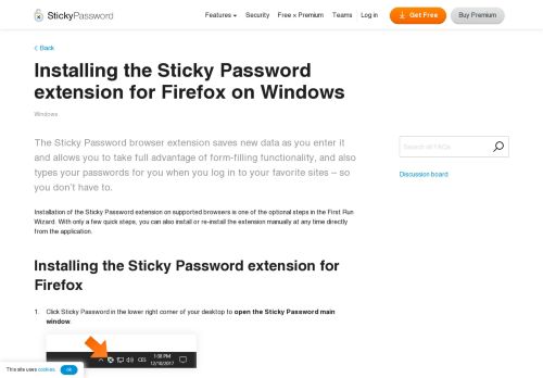 
                            13. How to install the Sticky Password extension for Firefox on Windows?