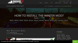 
                            11. How to install the Winter Mod? — TruckersMP