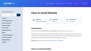 
                            11. How to install Weebly - 34SP.com