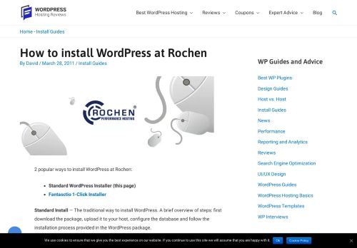 
                            8. How To Install WordPress At Rochen | WP Hosting Reviews