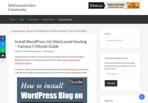 
                            10. How To Install WordPress On SiteGround Hosting In 5 ...